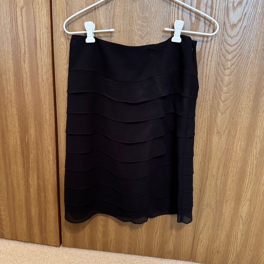Talbots Silk Black Skirt NWT